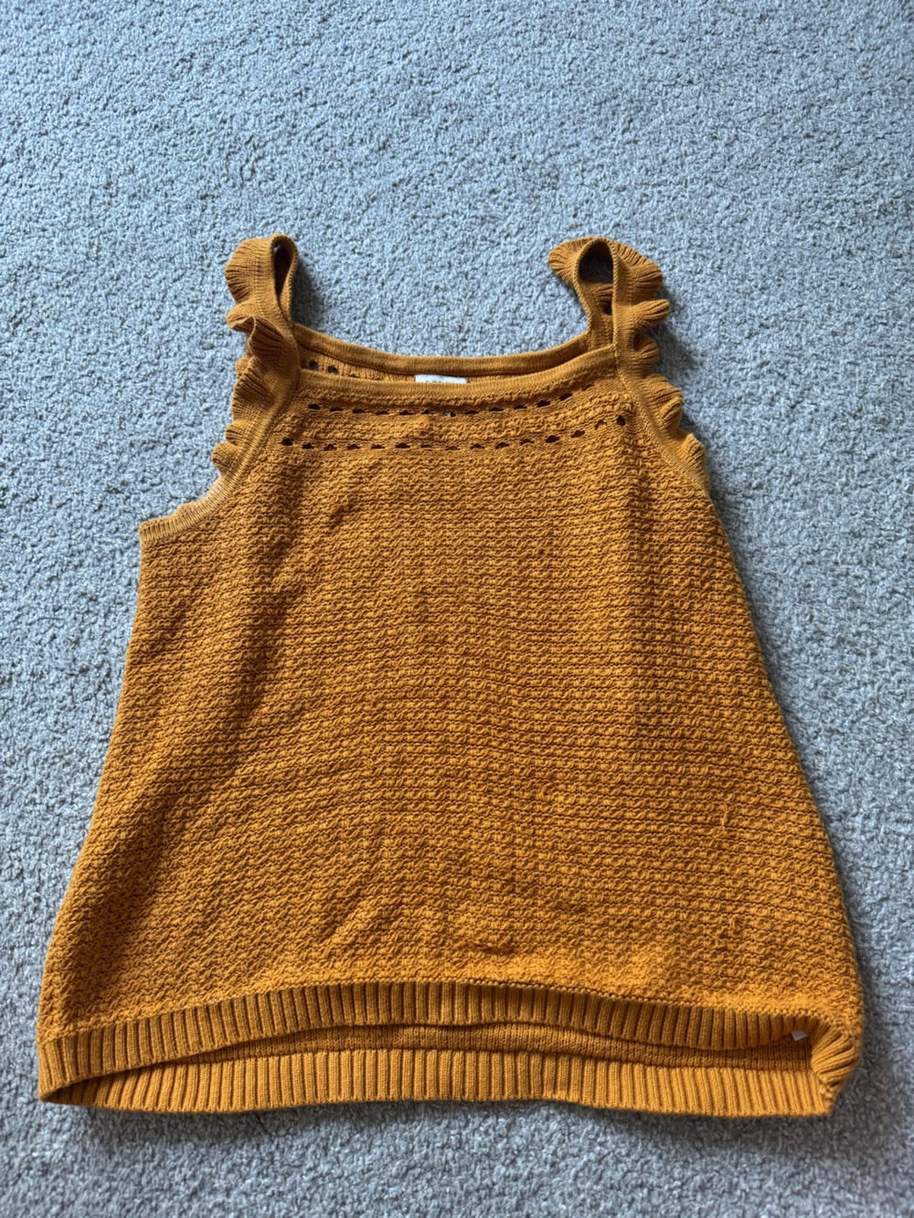 J. Crew Textured Knit Tank Top - Mustard Gold
